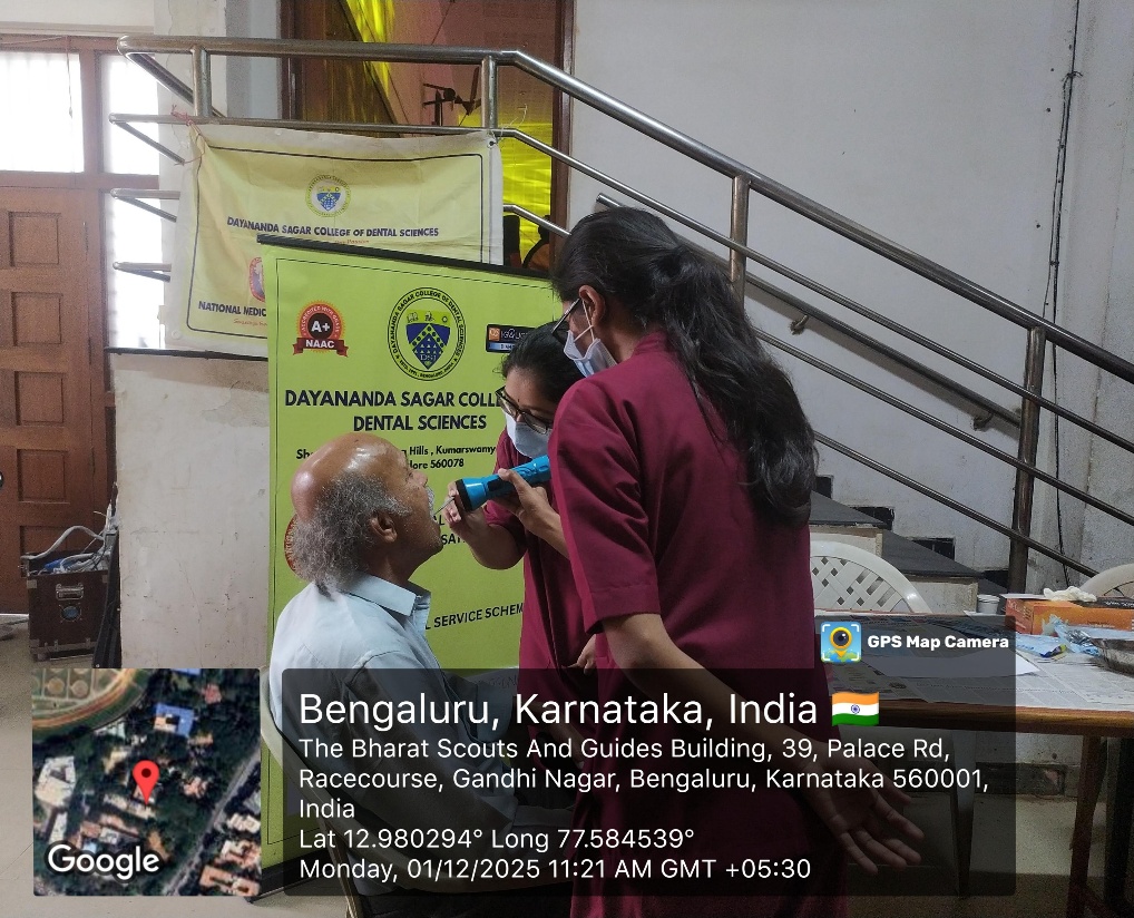Patient undergoing dental screening