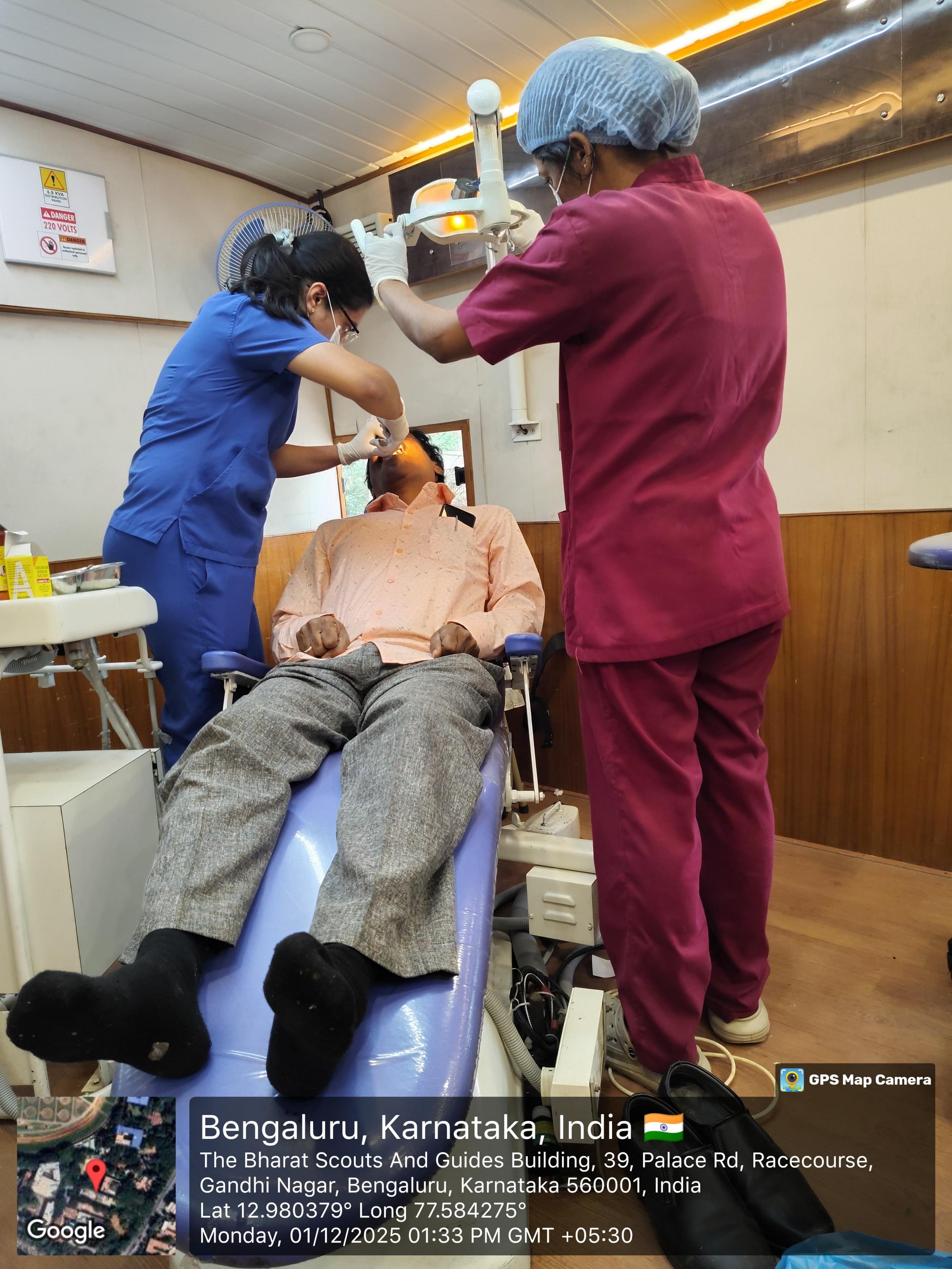 Dental team members at the registration desk