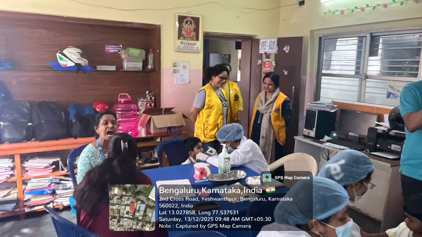 Dental check-up at the camp