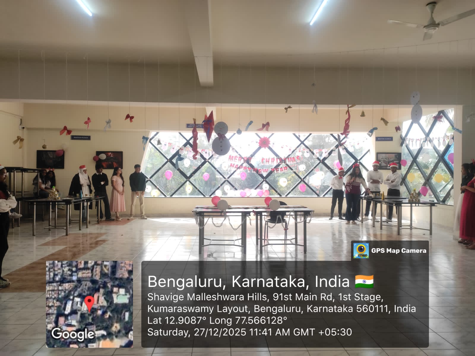 Students performing carols during the Carol Competition