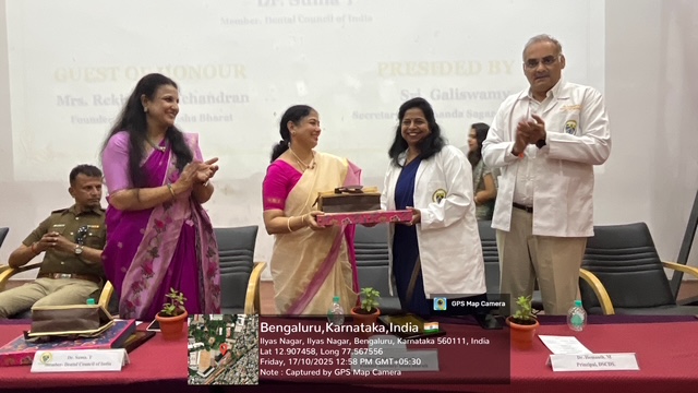 Chief Guest Dr. Suma T and Guest of Honour Mrs. Rekha Ramchandran on stage