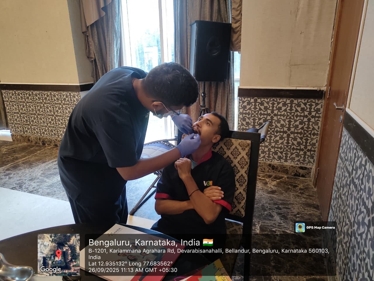 Dental screening in progress