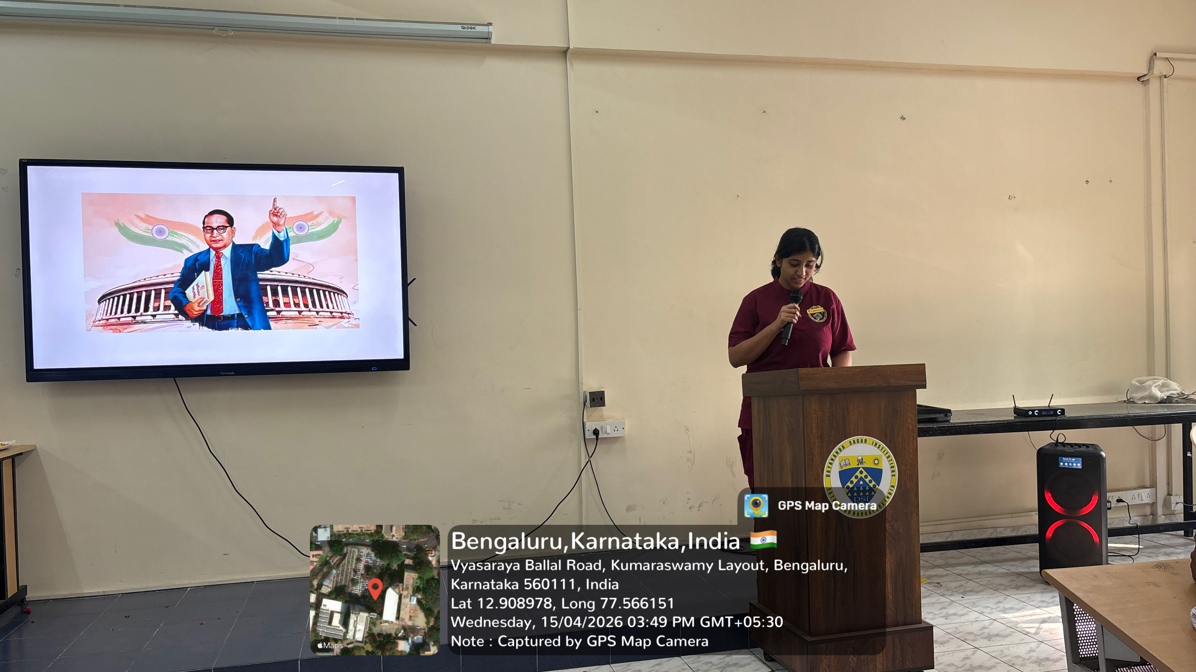 Introduction and speech delivered by intern Dr. Vaibhavi