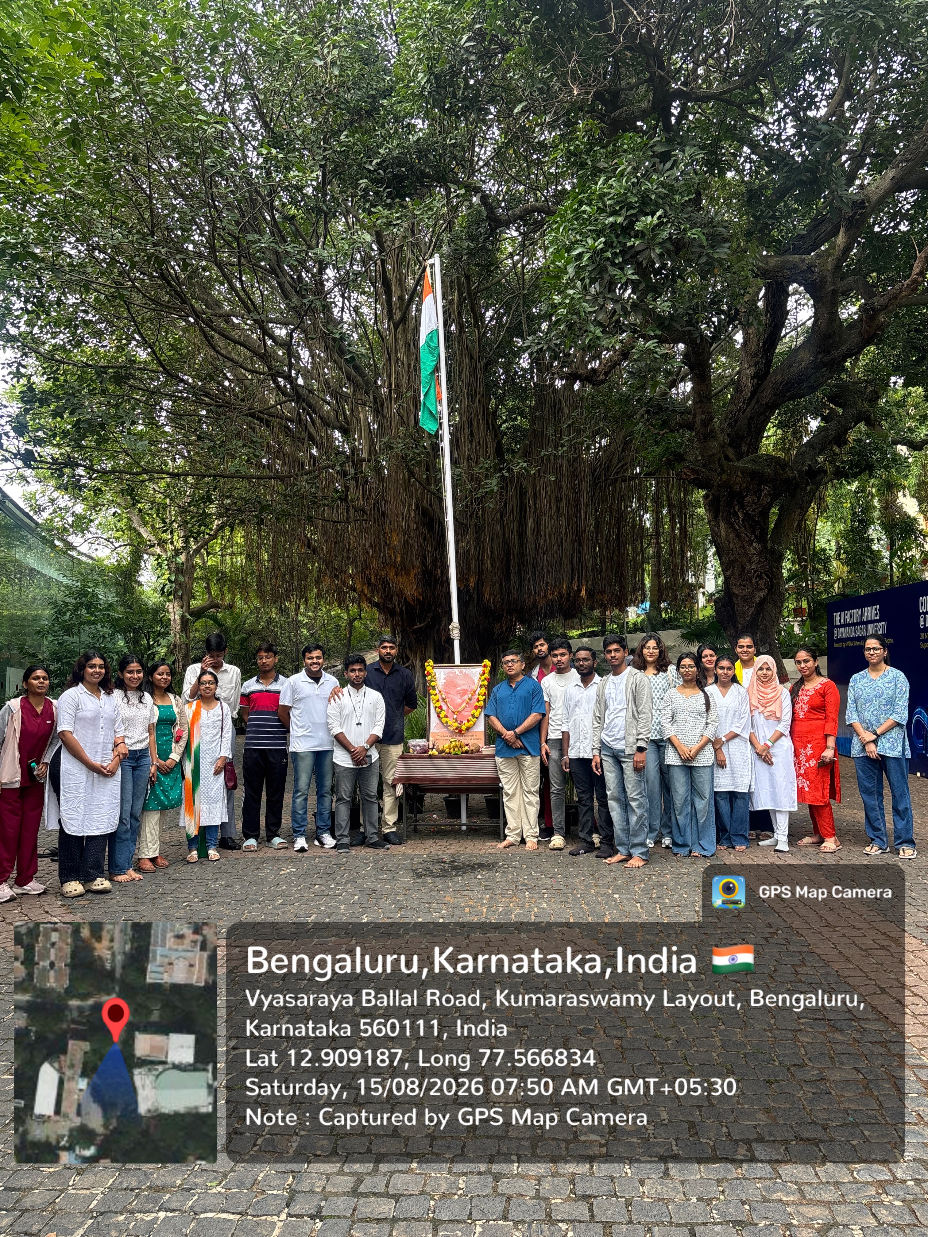 Unfurling of the National Flag by NSS Officer and senior faculty