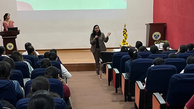 Guest speaker Dr Shikha Tripathi addressing the audience during the workshop