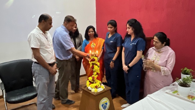 Inauguration ceremony with traditional lamp lighting at the workshop