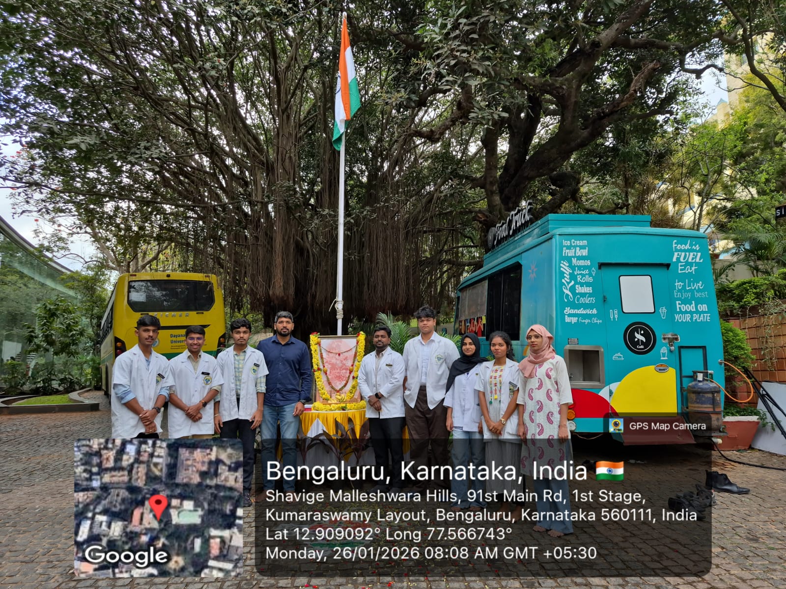 Flag hoisting ceremony by NSS Officer and senior faculty members