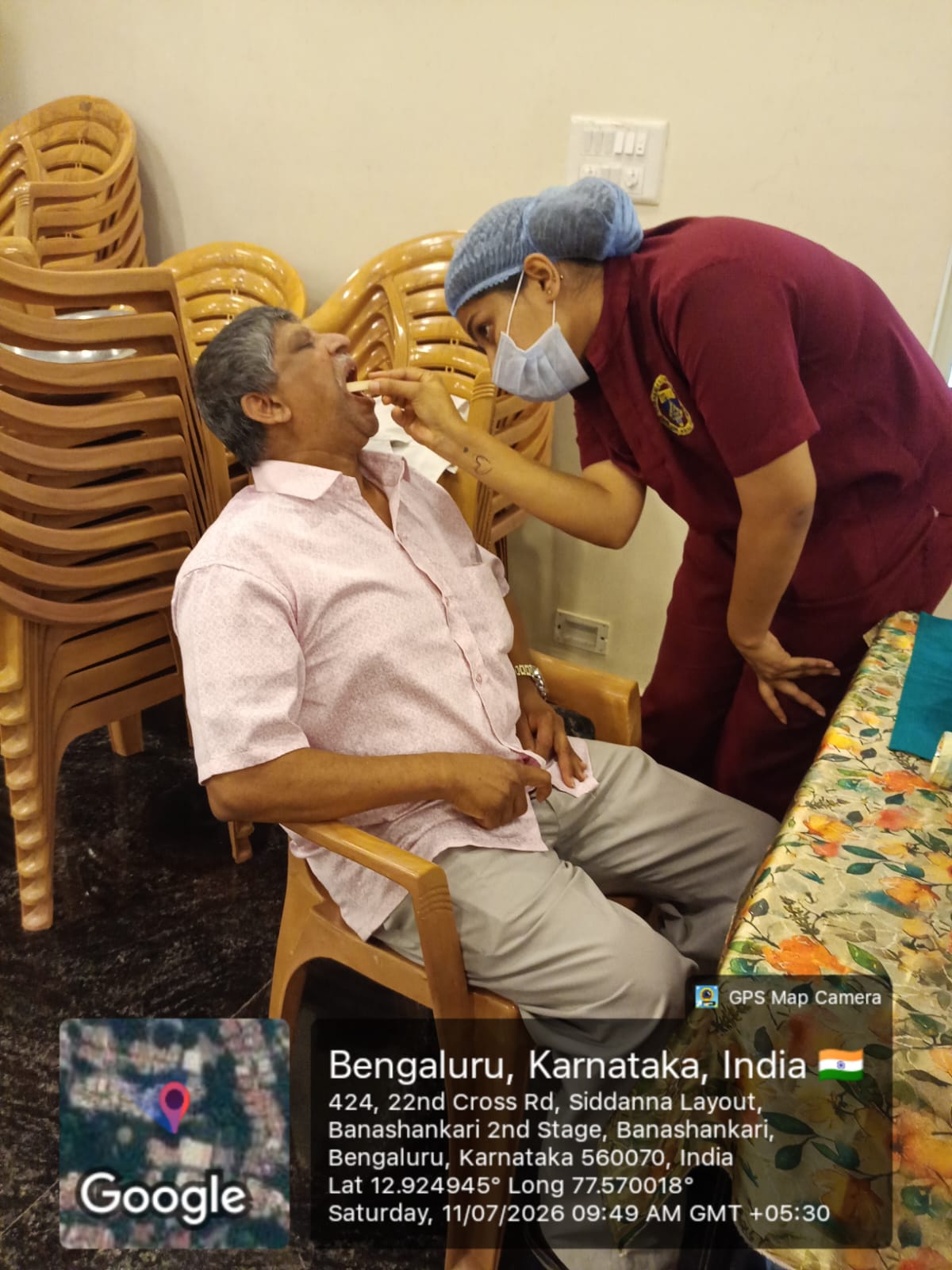Dentist performing a dental restoration procedure on a patient