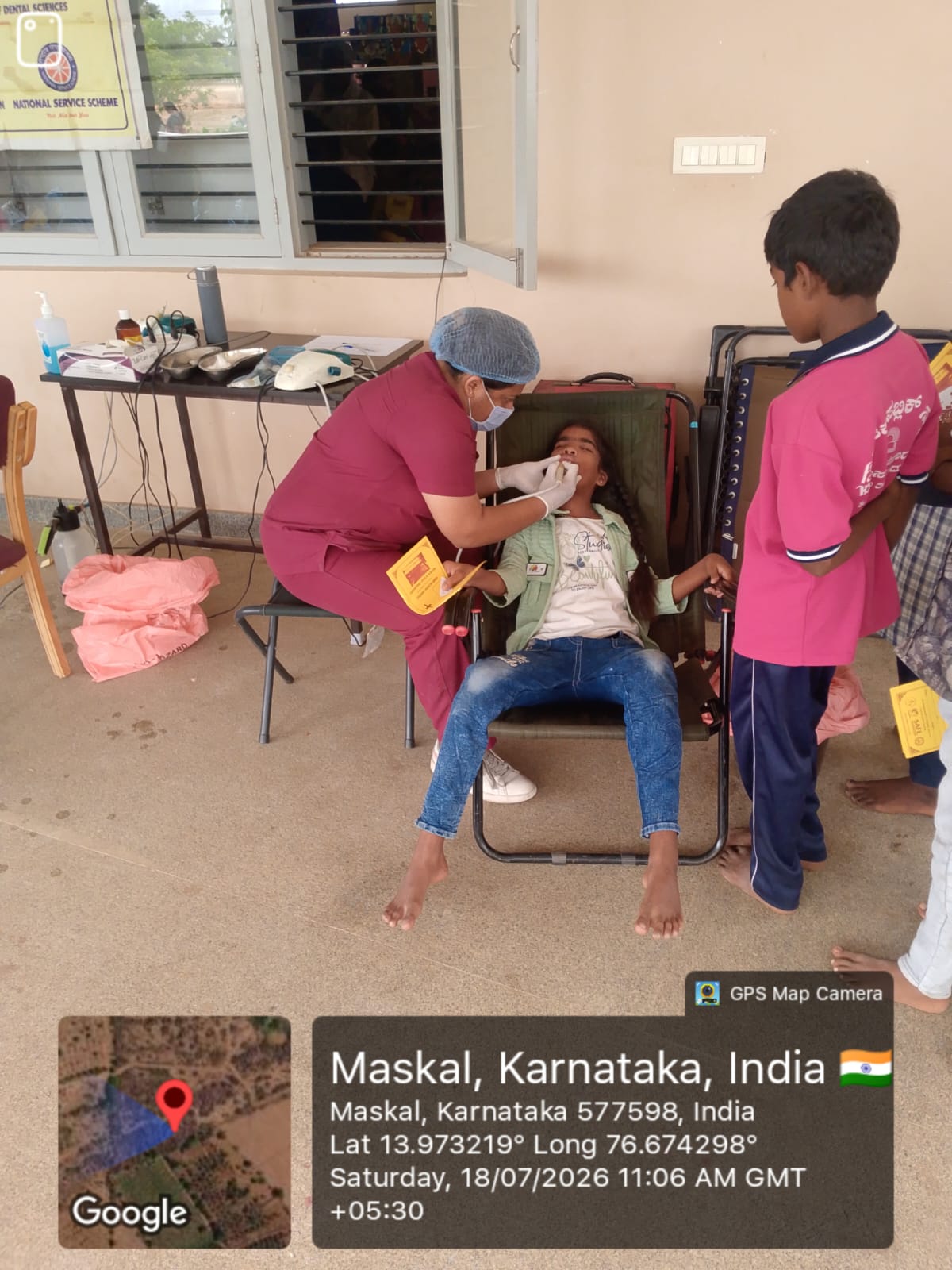 Child receiving dental care under the Pierre Fauchard Academy program