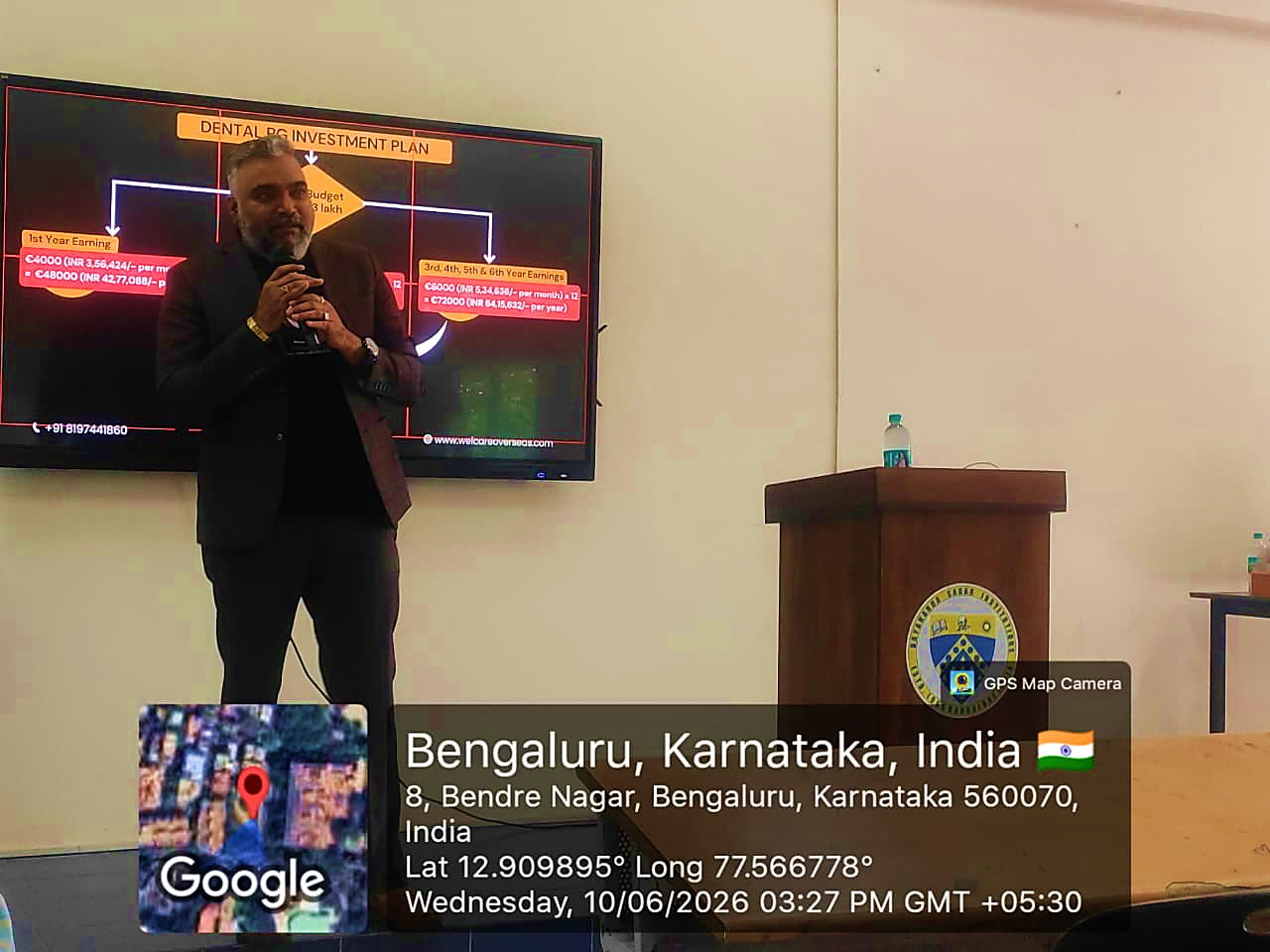 Dr. Ashok H K speaking at the event