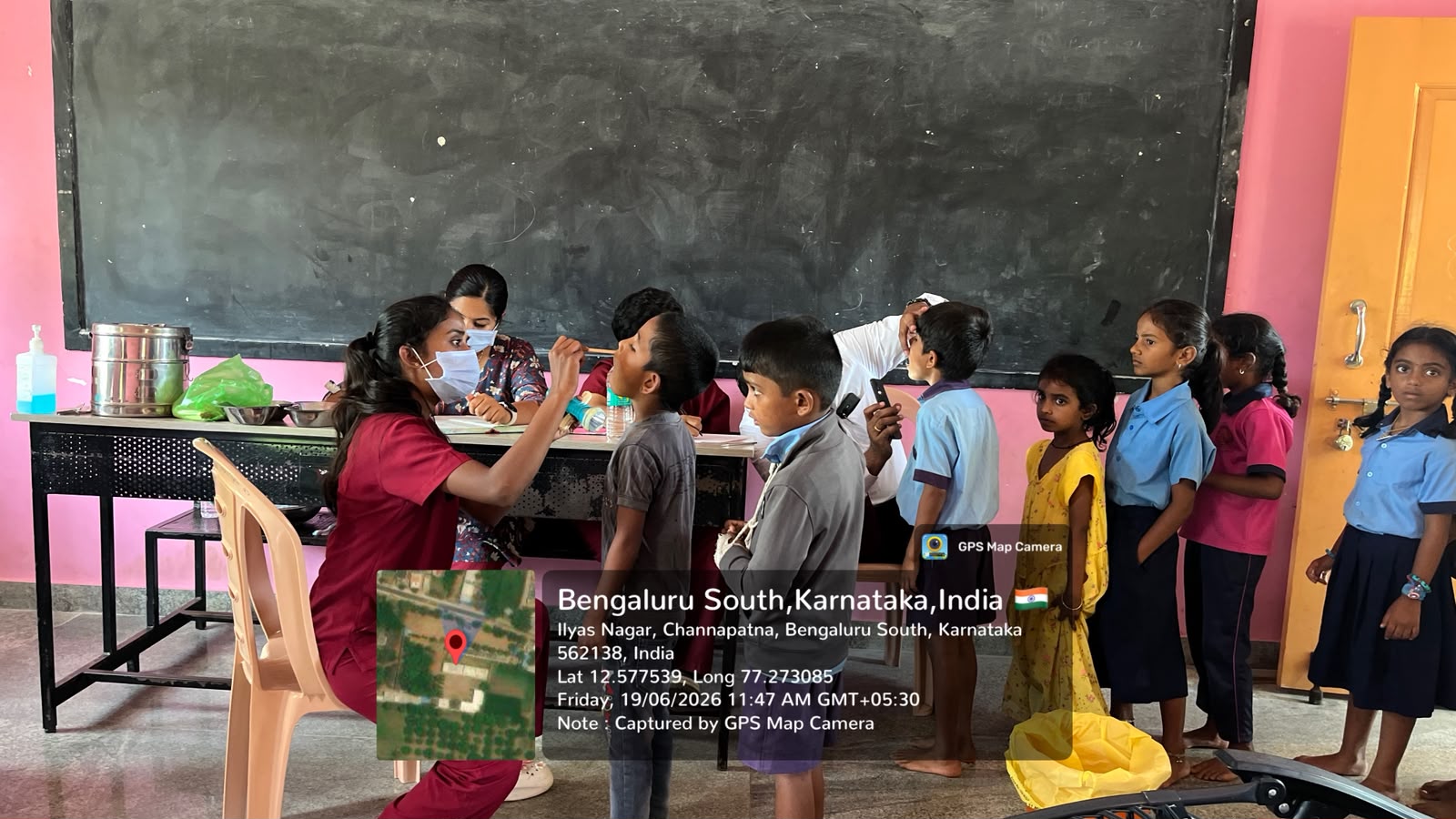 Health education session with students and staff