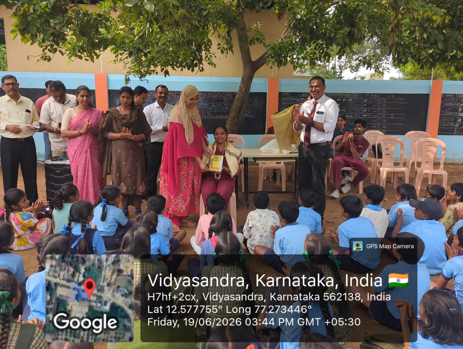Dental screening in progress for multiple students