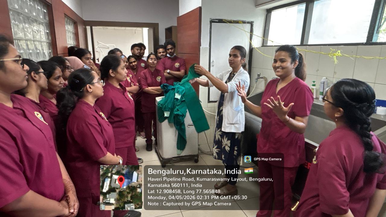 Demonstration of sterilization, surgical draping, and gowning
