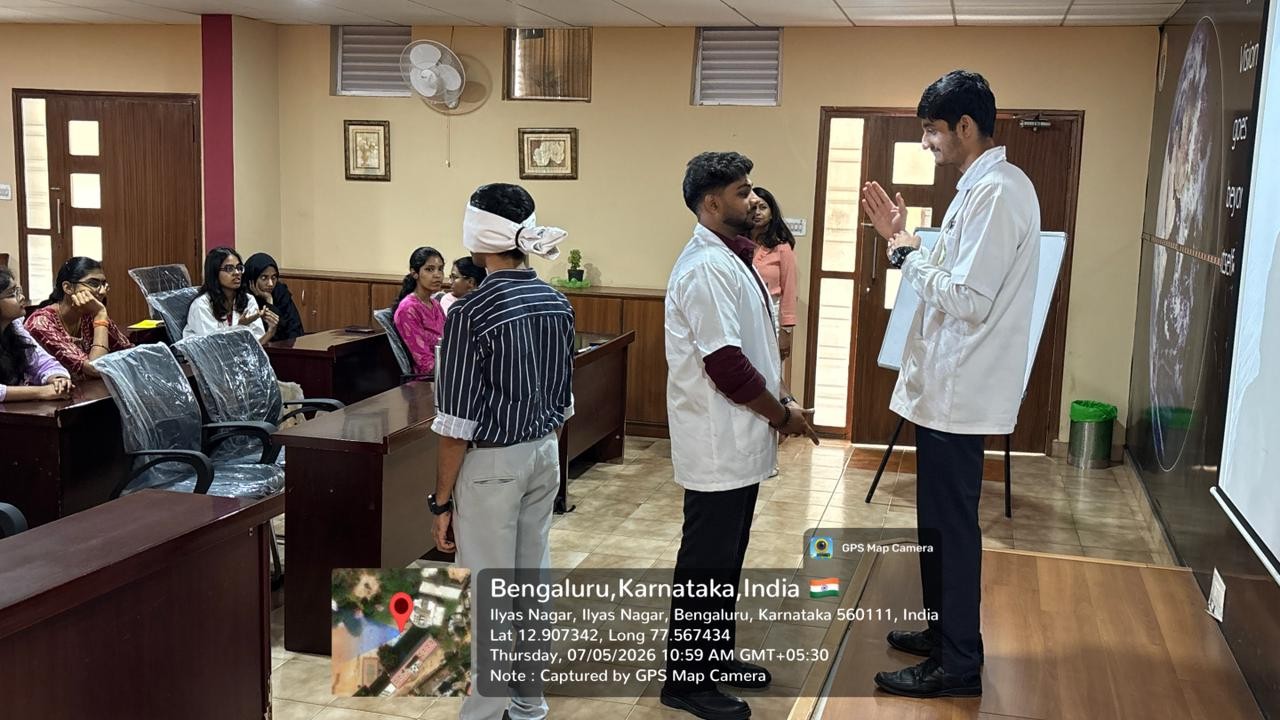 Students performing a communication skills role-play