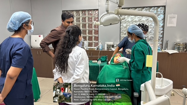 Resource person and faculty guiding delegates during surgical procedure